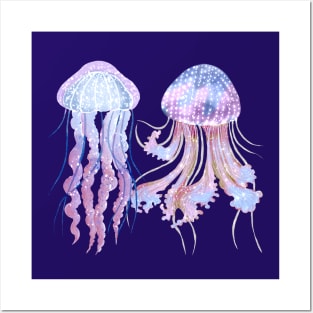 Luminous Jellyfishes Posters and Art